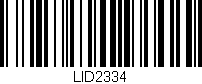 Código de barras (EAN, GTIN, SKU, ISBN): 'LID2334'