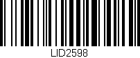 Código de barras (EAN, GTIN, SKU, ISBN): 'LID2598'