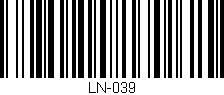 Código de barras (EAN, GTIN, SKU, ISBN): 'LN-039'