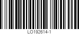 Código de barras (EAN, GTIN, SKU, ISBN): 'LO192614-1'