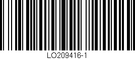 Código de barras (EAN, GTIN, SKU, ISBN): 'LO209416-1'