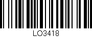 Código de barras (EAN, GTIN, SKU, ISBN): 'LO3418'