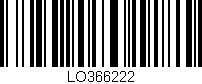 Código de barras (EAN, GTIN, SKU, ISBN): 'LO366222'