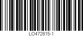 Código de barras (EAN, GTIN, SKU, ISBN): 'LO472815-1'