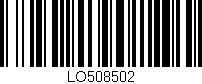 Código de barras (EAN, GTIN, SKU, ISBN): 'LO508502'