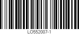 Código de barras (EAN, GTIN, SKU, ISBN): 'LO552007-1'