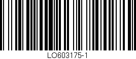 Código de barras (EAN, GTIN, SKU, ISBN): 'LO603175-1'