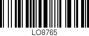 Código de barras (EAN, GTIN, SKU, ISBN): 'LO8765'