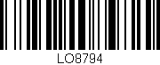 Código de barras (EAN, GTIN, SKU, ISBN): 'LO8794'