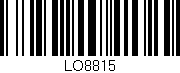Código de barras (EAN, GTIN, SKU, ISBN): 'LO8815'