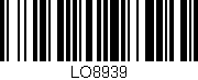Código de barras (EAN, GTIN, SKU, ISBN): 'LO8939'
