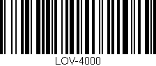 Código de barras (EAN, GTIN, SKU, ISBN): 'LOV-4000'