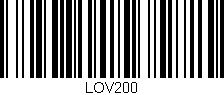 Código de barras (EAN, GTIN, SKU, ISBN): 'LOV200'
