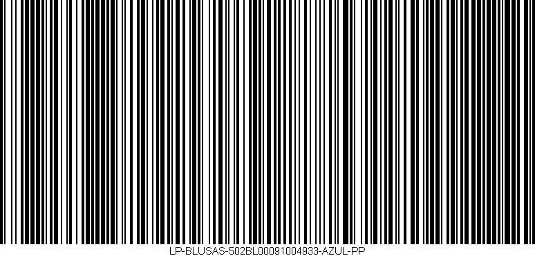Código de barras (EAN, GTIN, SKU, ISBN): 'LP-BLUSAS-502BL00091004933-AZUL-PP'