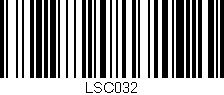 Código de barras (EAN, GTIN, SKU, ISBN): 'LSC032'