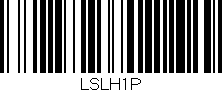 Código de barras (EAN, GTIN, SKU, ISBN): 'LSLH1P'