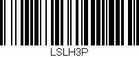 Código de barras (EAN, GTIN, SKU, ISBN): 'LSLH3P'