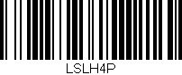 Código de barras (EAN, GTIN, SKU, ISBN): 'LSLH4P'