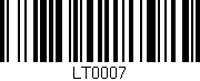 Código de barras (EAN, GTIN, SKU, ISBN): 'LT0007'