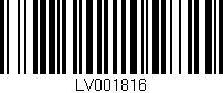 Código de barras (EAN, GTIN, SKU, ISBN): 'LV001816'