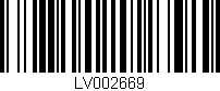 Código de barras (EAN, GTIN, SKU, ISBN): 'LV002669'