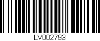 Código de barras (EAN, GTIN, SKU, ISBN): 'LV002793'