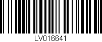 Código de barras (EAN, GTIN, SKU, ISBN): 'LV016641'