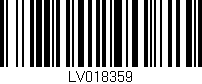 Código de barras (EAN, GTIN, SKU, ISBN): 'LV018359'