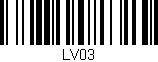 Código de barras (EAN, GTIN, SKU, ISBN): 'LV03'