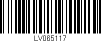 Código de barras (EAN, GTIN, SKU, ISBN): 'LV065117'