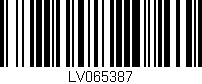 Código de barras (EAN, GTIN, SKU, ISBN): 'LV065387'