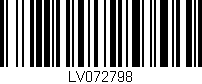 Código de barras (EAN, GTIN, SKU, ISBN): 'LV072798'