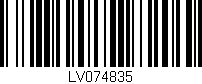 Código de barras (EAN, GTIN, SKU, ISBN): 'LV074835'