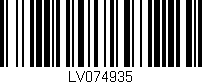 Código de barras (EAN, GTIN, SKU, ISBN): 'LV074935'