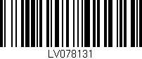 Código de barras (EAN, GTIN, SKU, ISBN): 'LV078131'