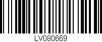 Código de barras (EAN, GTIN, SKU, ISBN): 'LV080669'