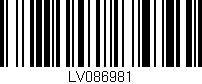 Código de barras (EAN, GTIN, SKU, ISBN): 'LV086981'