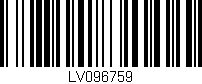 Código de barras (EAN, GTIN, SKU, ISBN): 'LV096759'