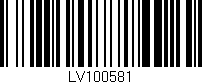 Código de barras (EAN, GTIN, SKU, ISBN): 'LV100581'