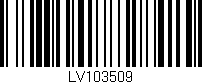 Código de barras (EAN, GTIN, SKU, ISBN): 'LV103509'