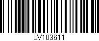 Código de barras (EAN, GTIN, SKU, ISBN): 'LV103611'