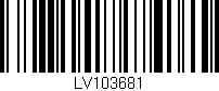 Código de barras (EAN, GTIN, SKU, ISBN): 'LV103681'