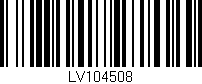 Código de barras (EAN, GTIN, SKU, ISBN): 'LV104508'