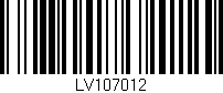 Código de barras (EAN, GTIN, SKU, ISBN): 'LV107012'