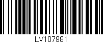 Código de barras (EAN, GTIN, SKU, ISBN): 'LV107981'