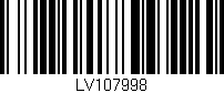 Código de barras (EAN, GTIN, SKU, ISBN): 'LV107998'