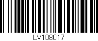 Código de barras (EAN, GTIN, SKU, ISBN): 'LV108017'