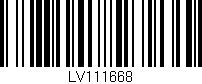 Código de barras (EAN, GTIN, SKU, ISBN): 'LV111668'