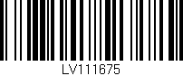 Código de barras (EAN, GTIN, SKU, ISBN): 'LV111675'