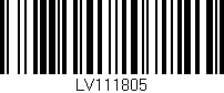 Código de barras (EAN, GTIN, SKU, ISBN): 'LV111805'